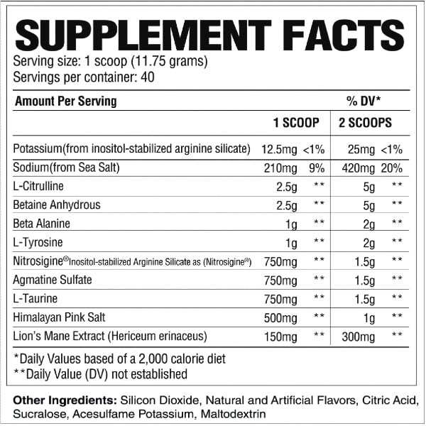 RAW Nutrition PUMP - NON-STIM PRE-WORKOUT